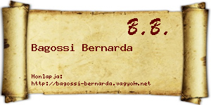 Bagossi Bernarda névjegykártya
